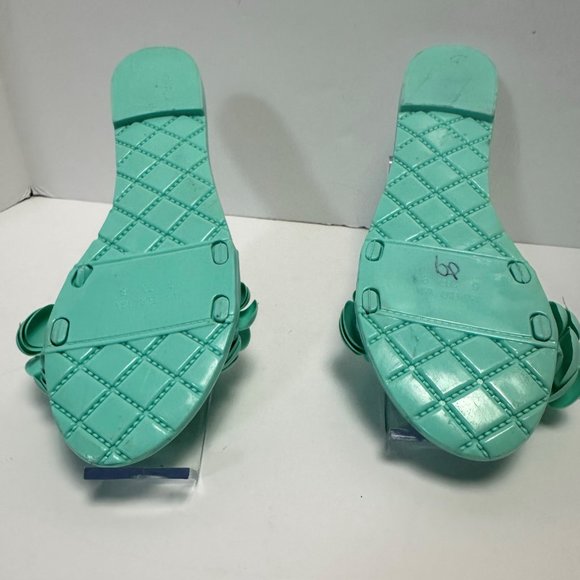 Women's Mint Green Slide Sandals - Picture 6 of 7